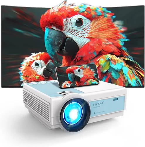 Miniatura 8 de Mini proyector, proyector Bluetooth WiFi 5G, staratlas 12000L Native 1920* 1080 P, proyector de video al aire libre, cine en casa compatible