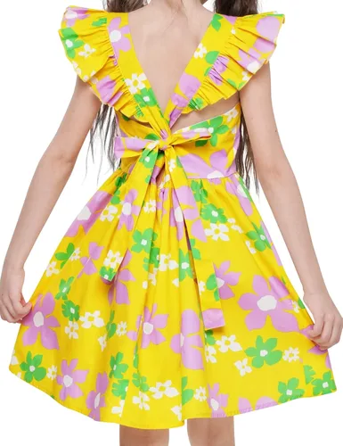 Miniatura 207 de Vestido de verano para niña, de algodón, con diseño floral