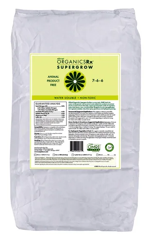 Miniatura 4 de Official OrganicsRx Supergrow 7-6-6 - Fertilizante en polvo para jardín, 1.25 libras, alimento vegetal soluble en agua para plantas más grandes