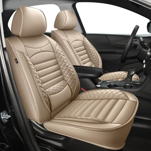 Miniatura 32 de Fundas de asiento de auto para Ford Fusion 2010-2020: juego completo de fundas protectoras de asiento impermeables de piel sintética compatible