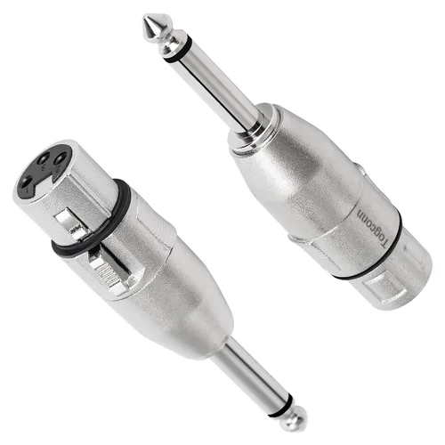 Miniatura 18 de Adaptador TRS de 1/4" a XLR 2 paquete - Adaptadores XLR macho y hembra de 6.35mm 1/4