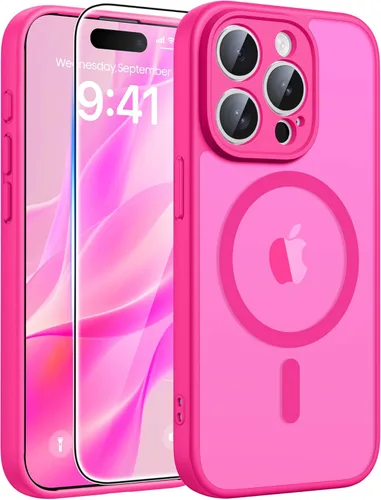 Miniatura 27 de FNTCASE Funda para iPhone 13 Pro: Fundas magnéticas translúcidas mate delgadas con protector de pantalla de vidrio templado