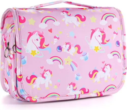 Miniatura 11 de Neceser colgante para niños para niñas y niños, púrpura, ((Butterfly-Purple)