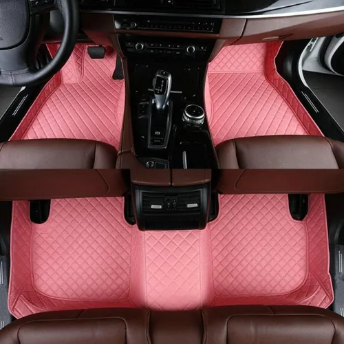 Miniatura 11 de Alfombrillas personalizadas con diamantes para el 97 % de los autos, SUV, deportivos, cobertura completa, lindos tapetes de piso de cuero