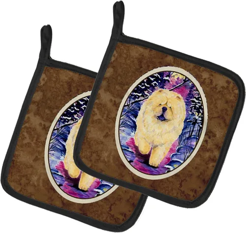 Miniatura 276 de Caroline's Treasures SS8617PTHD - Juego de soportes para ollas de cocina resistentes al calor, almohadillas calientes para horno para cocinar, Husky