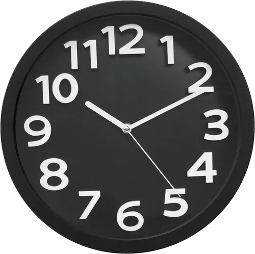 Miniatura 3 de Tempus TC62127B - Reloj de pared contemporáneo con cara de marco, números contrastantes elevados y movimiento silencioso de barrido, 13 pulgadas