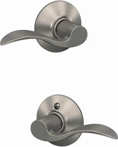Miniatura 160 de SCHLAGE - Manija de puerta Accent con cerradura de paso libre para pasillo y armario en bronce antiguo - F10 ACC 716 Bronce Envejecido