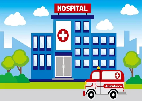 Miniatura 2 de BELECO Telón de fondo de fotografía de hospital, de 5 x 3 pies, ambulancia, atención médica, fondo de enfermería, escuela, enfermera, graduación