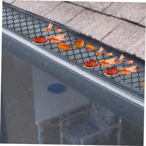 Miniatura 6 de Uonlytech 1 Unidades Anti-Caída Red Downspout Filtro de Red de Plástico Esgrima Malla Colador Jardín Pájaro Red Canaleta Cepillo Techo Canalón