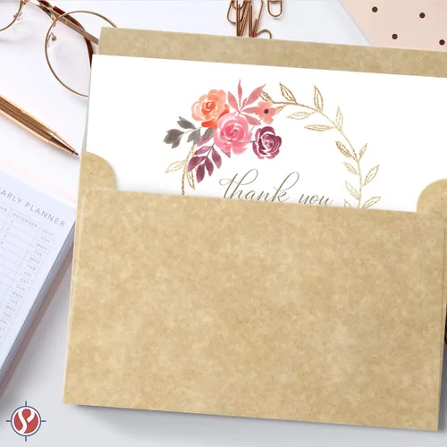 Miniatura 3 de Sobres de pergamino envejecido A7 – Se adapta a tarjetas de felicitación de 5 x 7 pulgadas, invitaciones de boda y fiesta, despedidas de soltera