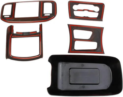 Miniatura 8 de crosselec Cubierta de Panel de Control Central de Interruptor de CA de Cambio de Marchas de Fibra de Carbono para Dodge Charger 2015-2022