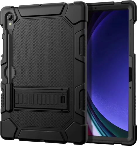 Miniatura 11 de Funda para Samsung Galaxy Tab S10 Lite/ S10 FE/ S9 FE 5G 10.9 Pulgadas/Galaxy Tab S9 11 Pulgadas 2023, Funda Protectora a Prueba de Golpes con Negro