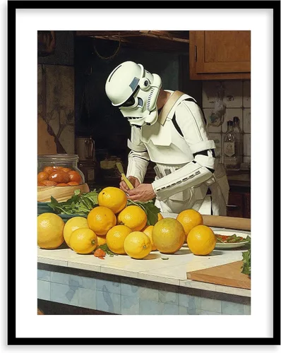 Impresiones de Arte para Cocina de Star Wars - Impresión Giclée de Arte Fino Premium - Póster de Impresión Estético de Darth Vader Boba Fett Yoda