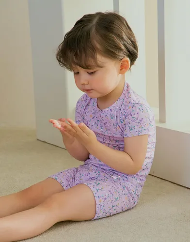 Miniatura 5 de moimoln Ropa de dormir de algodón viscosa de bambú de primera calidad 6M-5T de manga corta para verano, ajuste ceñido, para bebés, niñas y niños