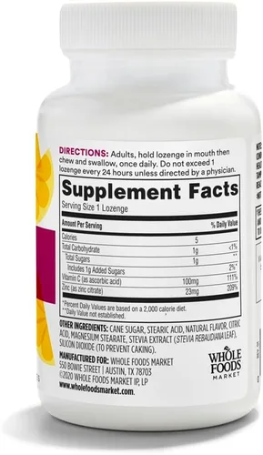 Miniatura 2 de 365 por Whole Foods Market, vitamina C y zinc para la inmunidad, 90