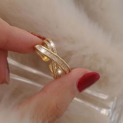 Miniatura 6 de Anillo de cóctel - EternityRings para mujer, anillo de boda de diamante, anillos de compromiso, regalos de cumpleaños de Navidad
