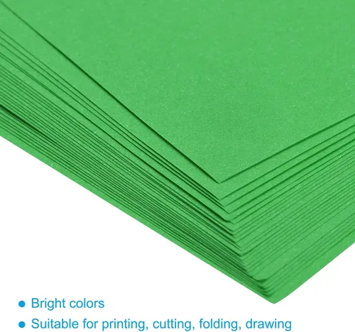 Miniatura 4 de MECCANIXITY 100 hojas de papel de copia a color de 8.3 x 11.7 pulgadas, papel de impresora de 80gsm, verde esmeralda para impresión de oficina
