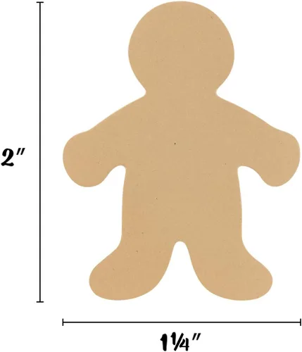 Miniatura 3 de Hygloss Productos Personas Recortes de papel Familia culturalmente diversa, cartulina, mini de 2", 100 ct, 2 pulgadas, surtido