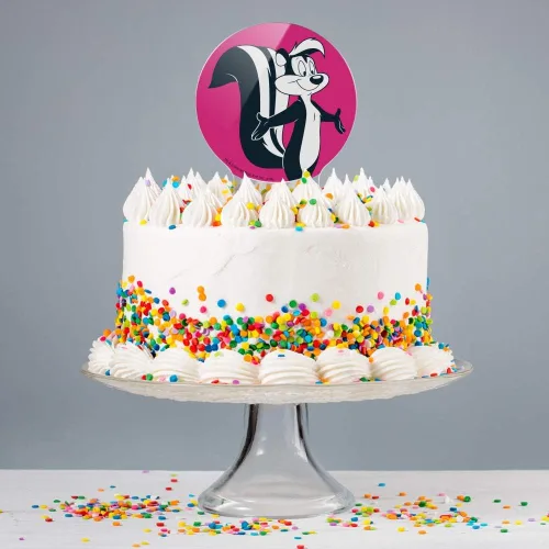 Miniatura 4 de Decoración acrílica para tartas de Looney Tunes, Pepe Le Pew, decoración de fiesta para boda, aniversario, cumpleaños, graduación