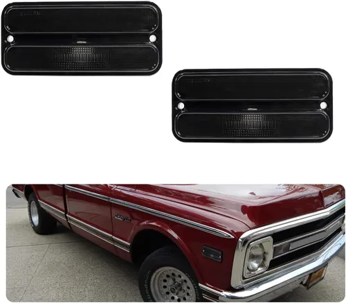 Miniatura 12 de Compatible con 1968 1969 1970 1971 1972 Chevy GMC Pickup Trucks Luces de Marcador Lateral del Parachoques Delantero/Trasero Completas Lámparas LED