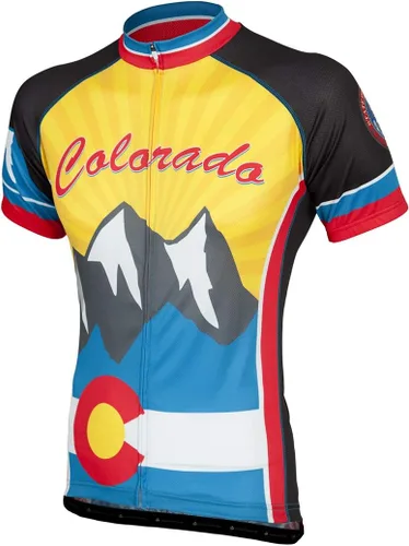 PEAK 1 SPORTS Colorado - Maillot de ciclismo de manga corta para hombre