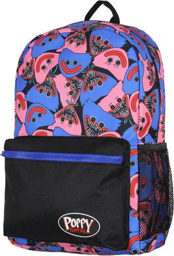 Mad Engine Poppy Playtime Mochila Kissy Missy And Huggy Allover - Mochila de viaje para computadora portátil y escuela, de 17 pulgadas