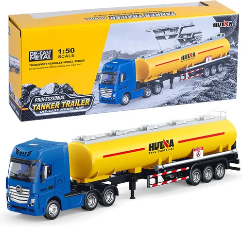 Miniatura 10 de Camión de bomba de hormigón Vehículos de construcción Juguetes, escala 1:50 Diecast Site Hormigón Bomba Camión, Camiones de juguete para niños