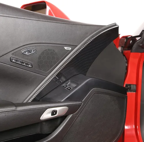 Miniatura 5 de TINKI Se adapta a 2014-2019 C7 Corvette Panel de puerta interior Molding Trim Cubierta de puerta Adhesivo interior para Chevrolet Corvette C7 2014
