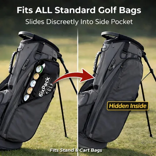 Miniatura 2 de Bolsa enfriadora de golf más 2 paquetes de hielo, aislamiento de celda cerrada HD que mantiene las bebidas frías durante horas, capacidad para 6