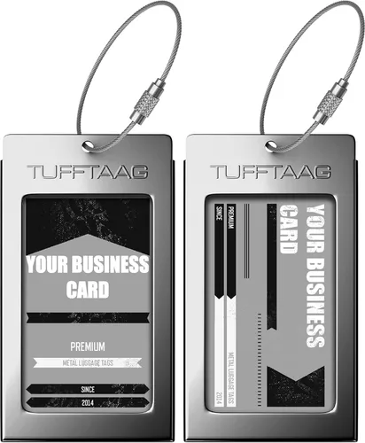 Etiqueta para identificación de equipaje TUFFTAAG. Varios colores., Gris plomizo), LTAG-gunmetal