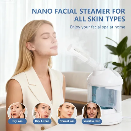 Miniatura 8 de Vaporizador Facial 3 en 1, Vaporizador para el Cabello, Humidificador de Aire con Niebla Caliente Hidratante, Sistema de Hidratación, Atomizador