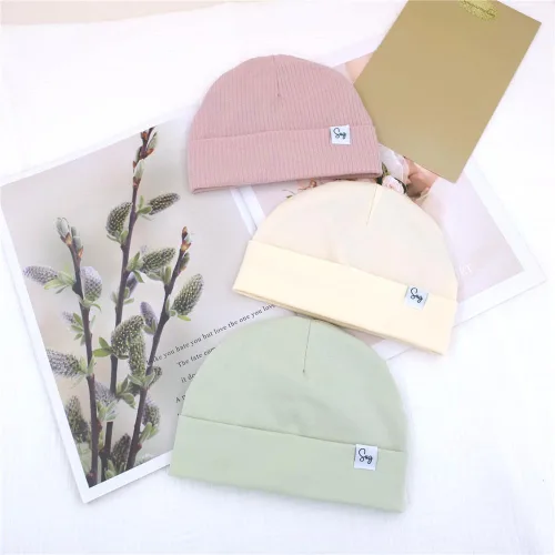 Miniatura 133 de Gorro de punto para recién nacido, para niños y niñas, con forro de satén sedoso, gorro para niños pequeños