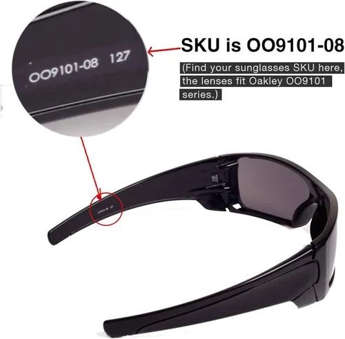 Miniatura 6 de Walleva - Lentes de repuesto para gafas de sol Oakley Batwolf, 20 opciones disponibles