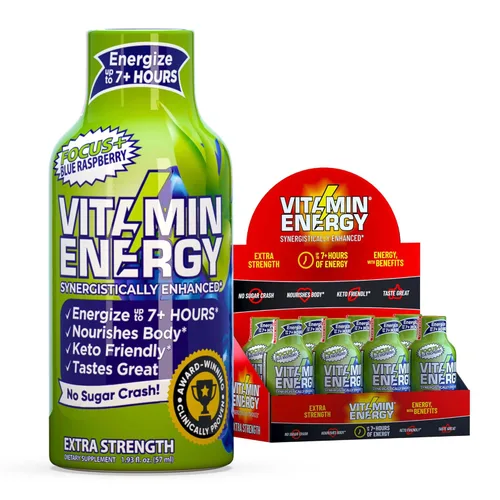 Miniatura 67 de Vitamin Energy Immune+ Extra Strength Energy Shot Army Orange 10 unidades, 260 mg de cafeína natural, vitaminas B, citicolina, té verde, apoyo