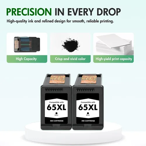 Miniatura 6 de Paquete combinado de cartuchos de tinta 65XL 65 negros 3755 de repuesto para HP 65XL cartucho de tinta negra para impresora HP DeskJet 3755 2600