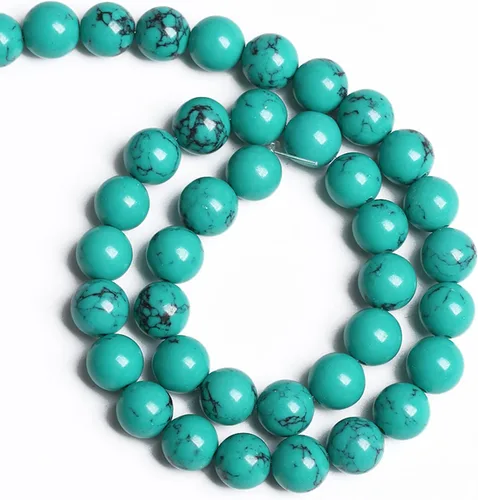 Miniatura 4 de 32 cuentas sueltas de color verde turquesa para hacer joyas, pulseras y collares