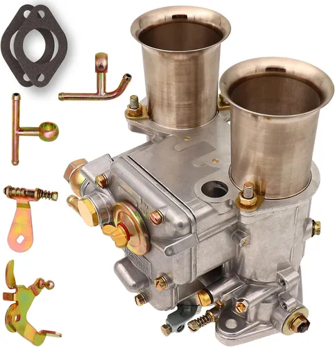 Miniatura 2 de NENKUTEN Carburador de 2 barriles para 45 DCOE Weber de 1.772 in de tiro lateral doble estrangulador Carb se adapta a Datsun 240/260/280Z MGB Toyota