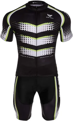 Miniatura 7 de Conjunto de camiseta de ciclismo para hombre, camiseta reflectante de secado rápido y pantalones cortos de ciclismo acolchados 3D