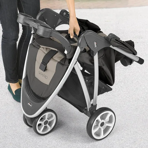 Miniatura 7 de Chicco Viaro Travel System, Viaro - Cochecito de plegado rápido con asiento y base KeyFit 30, Apex/negro