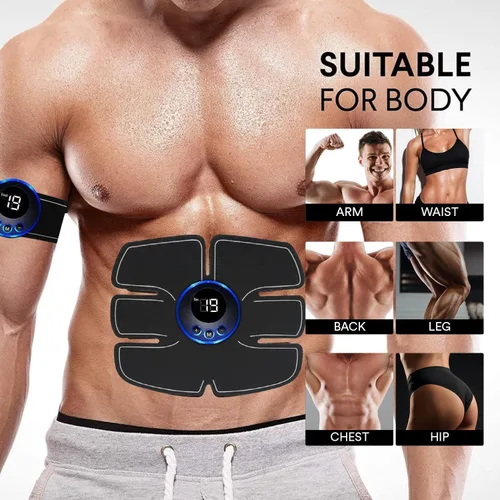 Miniatura 2 de Abs Muscle - Tónico portátil - Equipo de entrenamiento para hombres y mujeres, abdominal, ejercicio de oficina en casa, 10 unidades de almohadillas
