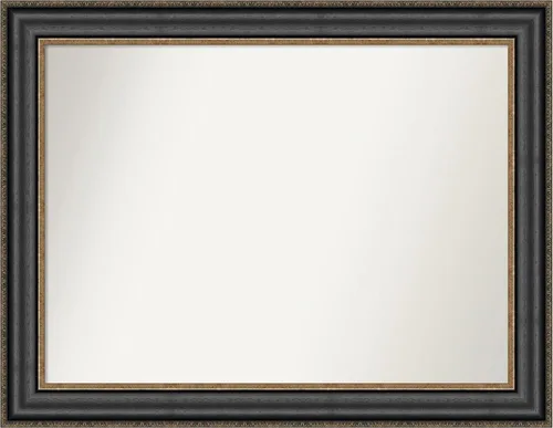 Miniatura 577 de Amanti Art Espejo personalizado, espejo de baño negro puente, espejo de pared o espejo de tocador de baño sobre el fregadero (26 x 26 pulgadas)