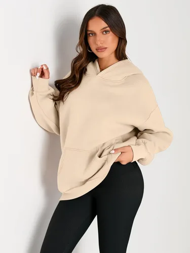Miniatura 2 de EFAN - Sudadera con capucha para mujer - Sudadera de vellón sobredimensionada con mangas largas para otoño e invierno, ropa de moda inspirada