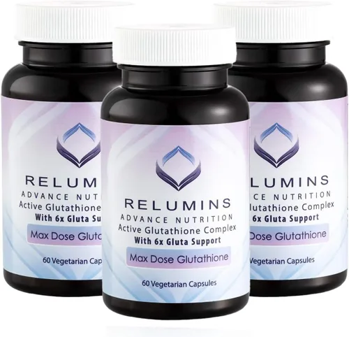 Miniatura 10 de Relumins Advance White, Complejo activo Glutatión, Cápsulas con fórmula blanqueadora oral con 6 refuerzos, Blanquea, repara y restaura la piel