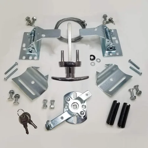 Kit universal de cerradura de puerta de garaje con pestillo de resorte y manija con llave