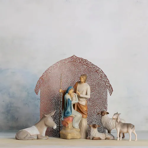 Miniatura 6 de Willow Tree The Holy Family - Juego completo de pesebre de 6 piezas en pequeña escala
