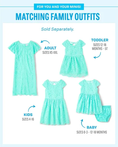 Miniatura 3 de The Children's Place Kids' Coordinating Family Outfits, Mommy & Me, Dad & Son, Baby, Mint to Be Collection