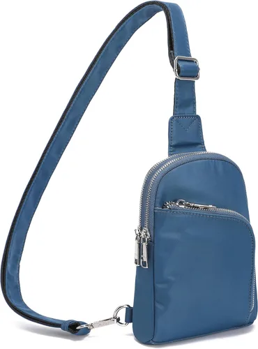 Miniatura 11 de INICAT Bolsos cruzados pequeños de nailon para mujer, bolsa de 1 litro para hombre, bolsa de hombro, riñonera, artículos esenciales de viaje