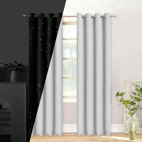 Miniatura 9 de Cortinas opacas negras para dormitorio, cortinas de oscurecimiento de habitación de 63 pulgadas de largo, cortinas opacas para sala de estar