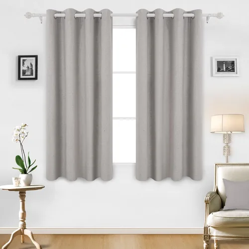 Miniatura 10 de Deconovo Curtains cortinas de ventana recicladas de algodón para sala de estar