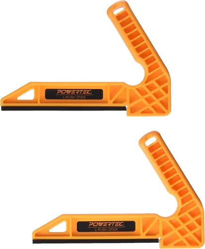 Miniatura 8 de POWERTEC 72096 peine de sujeción universal 1PK para carpintería multifuncional con sistema de bloqueo flexible y de inglete y 2 piezas de empuje